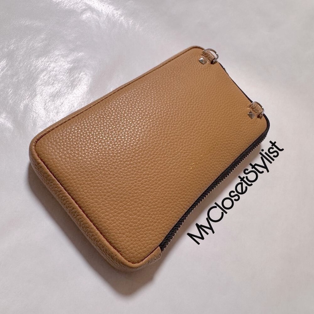 BANDOLIER Expanded Zipper Gold-Tan Pouch Bag NEW Crossbody Leather Purse RARE! - Picture 8 of 10